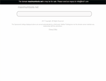 Tablet Screenshot of maximumtools.net